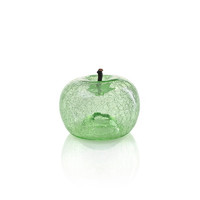 维格列艺术 丽莎·帕彭 Lisa Pappon 水果系列《苹果》12x10cm 2019 裂纹玻璃 绿宝石色