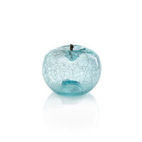WE GALLERY 维格列艺术 丽莎·帕彭 Lisa Pappon 水果系列《苹果》12x10cm 2019 裂纹玻璃 浅蓝色