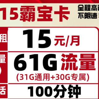 China unicom 中国联通 5G霸宝卡 15元/月
