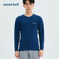 mont·bell日本秋冬户外T恤吸湿速干男士中厚保暖圆领上衣内衣秋衣 S/165 上衣--BK黑色/1107282