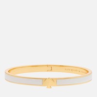 Kate Spade New York Women's Thin Enamel Spade Bangle - White