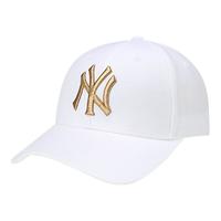 MLB 美国职棒大联盟 男女款棒球帽 32CPIG 白色金标NY 可调节