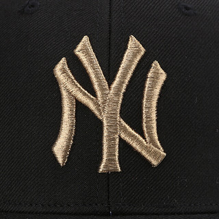 MLB 美国职棒大联盟 男女款棒球帽 32CPIG 黑色金标NY 可调节