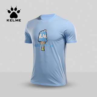 KELME/卡尔美 纪念文化衫 夏季新款男子纯棉印花图案休闲运动短T（3XL、红色）