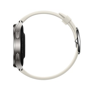 vivo WATCH 2 eSIM智能手表 1.43英寸 银色不锈钢表壳 破晓白氟橡胶表带 (北斗、GPS、血氧)