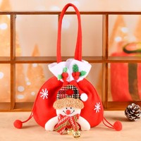 新新精艺 圣诞节苹果袋糖果礼物袋手提袋 平安夜圣诞装饰用品创意小礼品糖果袋子 场景布置用品 圣诞雪人款