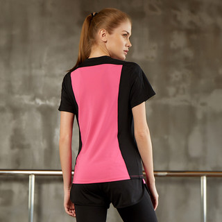 hosa浩沙女子快干T恤短袖 2020新款跑步健身房运动上衣显瘦瑜伽服（S、浅绿）