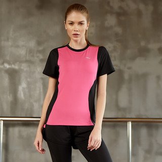 hosa浩沙女子快干T恤短袖 2020新款跑步健身房运动上衣显瘦瑜伽服（S、浅绿）