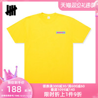 UNDEFEATED男装春夏撞色字母立体感图案印花休闲短袖T恤80145DPE（M、黄色）