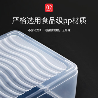 冰箱收纳盒食品级鸡蛋饺子盒透明冷冻专用储物密封盒厨房整理神器（软盖密封透明色三件套?单个5500ML?）