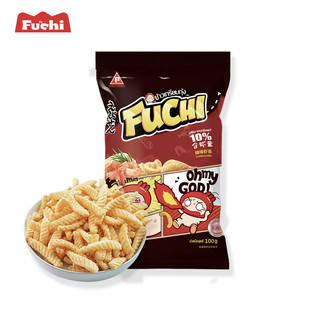 fuchi富吃虾条泰国进口网红小零食吃货超大膨化虾片非油炸711薯片（原味100g*1+烧烤100g*1 +海苔40g*2）