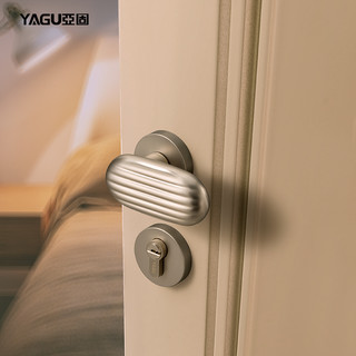 亚固北欧门锁室内卧室静音门锁现代简约实木房门锁磁吸门锁三件套