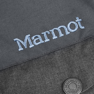 Marmot/土拨鼠秋冬新款男士保暖拒水700蓬带帽保暖羽绒服V73870（XL、001曜石黑）