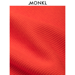 MONKI2021夏季新款红色印花打底衫圆领针织短袖T恤女 0499605