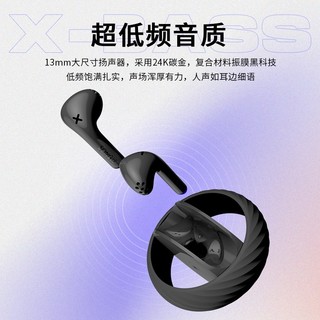 SONGX 蓝牙耳机无线双耳运动跑步入耳式女生耳机炫酷男生蓝牙5.0超长续航 SX08-深灰色