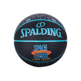 SPALDING 斯伯丁 空中大灌篮2联名款 橡胶篮球 84-597Y 黑/蓝 5号/青少年