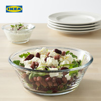 IKEA宜家VARDAGEN瓦达恩碗家用餐具20透明玻璃碗汤碗沙拉碗2个