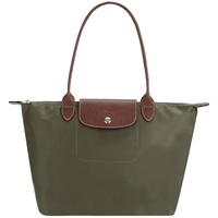 LONGCHAMP 珑骧 Le Pliage系列 ORIGINAL 女士单肩包 L2605089A23 橄榄绿色 中号