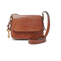 FOSSIL HARPER系列 女士牛皮单肩包 ZB6759200 棕色 中号
