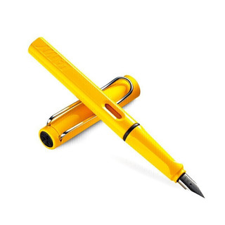 LAMY 凌美 钢笔礼盒 safari狩猎系列 黄色墨水笔+黑色墨水墨水芯商务签字笔礼品套装 F0.7mm