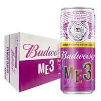 百威（Budweiser）ME3果啤 310ml*24听 整箱装