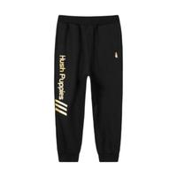 Hush Puppies 暇步士 HPPDBD30CK556 男童双层针织长裤 钻石黑 130cm