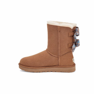 UGG Bailey Bow Novelty系列 女士中筒雪地靴 1118935 栗色 40