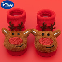 PLUS会员：Disney 迪士尼 婴儿圣诞学步袜 加厚款 M码1-3岁