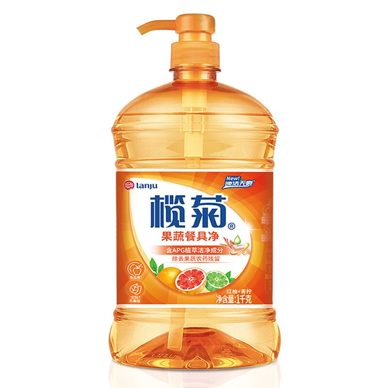 lanju 榄菊 果蔬餐具净 1kg 红柚青柠