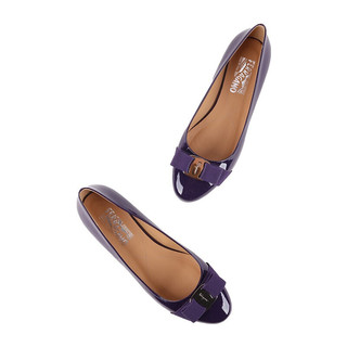 Salvatore Ferragamo 菲拉格慕 VARA系列 女士平跟单鞋 0749515 紫色 39