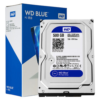 Western Digital 西部数据 蓝盘系列 3.5英寸 台式机硬盘 500GB (7200rpm、32MB) WD5000AZLX