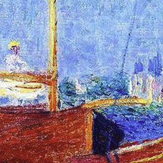 雅昌 克劳德·莫奈 Claude Monet《成双的红帆船》75x66cm 油画布 典雅栗实木框