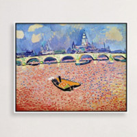 弘舍 安德烈·德兰《泰晤士河的桥》90x73cm 油画布 情迷白实木框