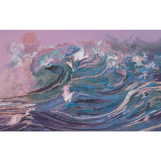 dprints Matthew Cusick 顿·感系列《Rose Wave 玫瑰波》137x92cm 2021 档案纸 黑色木框