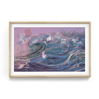 dprints Matthew Cusick 顿·感系列《Rose Wave 玫瑰波》137x92cm 2021 档案纸 浅木色木框