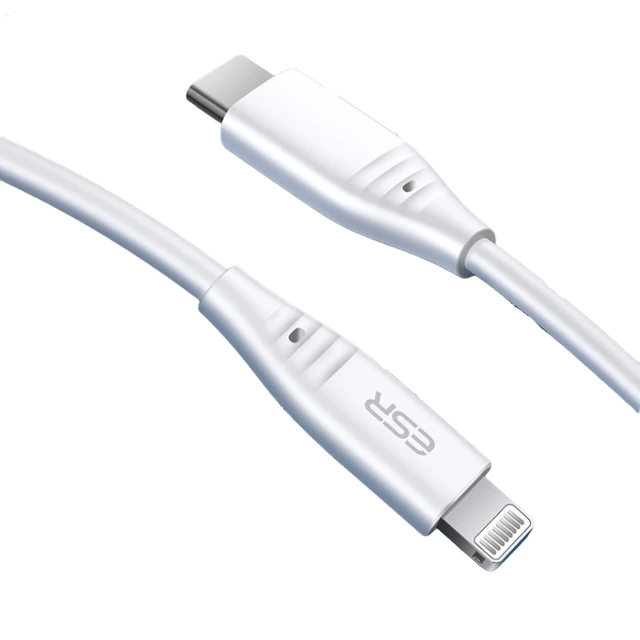 ESR 亿色 MFi认证 Type-C转Lightning 20W 数据线 PVC 1m 白色