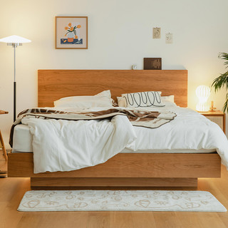 木邻有仓床双人实木箱体床主卧北欧储物现代1.5米1.8收纳榻榻米床  1.5米樱桃木单床