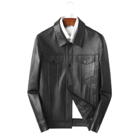 SINBOS 男士皮夹克 TMZH2638 黑色 2XL