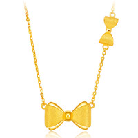 TSL 谢瑞麟 YQ225 蝴蝶结足金项链 6.7g