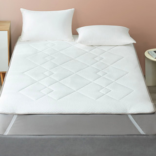 LUOLAI 罗莱家纺 床垫床褥子双面抗菌面料双人可折叠软垫 白色1.8米床
