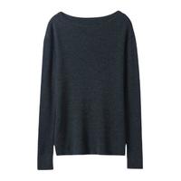 CHUMIAN 初棉 女士一字领毛衣 326605030 复古绿 XL