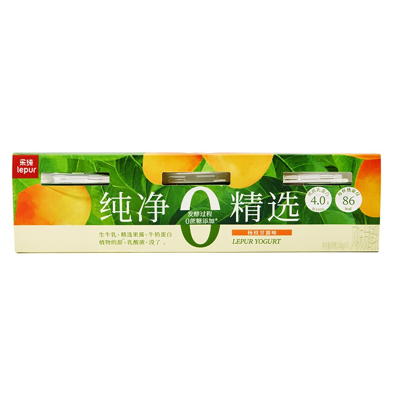 lepur 乐纯 纯净精选 风味发酵乳 杨枝甘露风味 100g*3盒