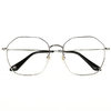 MUJOSH 木九十 FM1840158 黑银色金属板材眼镜框+平光防蓝光镜片