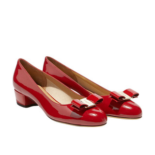 移动端、京东百亿补贴：菲拉格慕 VARA系列 女士高跟单鞋 0591964 红色 38.5