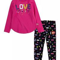 Toddler Girls Long Sleeve Love T-Shirt and Leggings Set