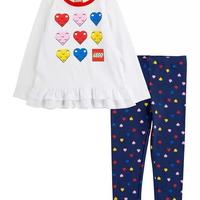 Toddler Girls Ruffle Hem Tunic and Leggings Set