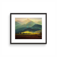 墨斗鱼《巨人山》60x50cm 油画布 PS框