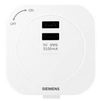 SIEMENS 西门子 睿程系列 5UH6611-2NC01 导轨插座适配器 双USB 白色