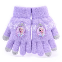 Disney 迪士尼 儿童手套秋冬针织保暖手套女童宝宝可爱手套