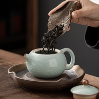 金镶玉 汝窑冰开片西施壶茶具 茶壶陶瓷